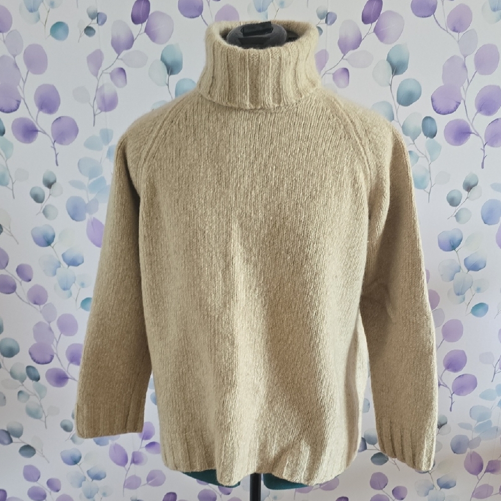 Cozy Tan Turtleneck Sweater